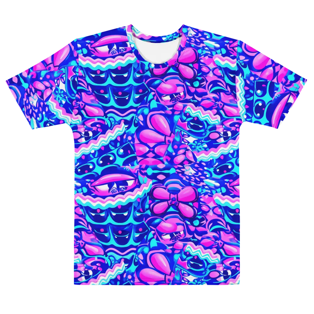 Electric Candy Riot on Men's Cotton Crew Neck T-Shirt — Front