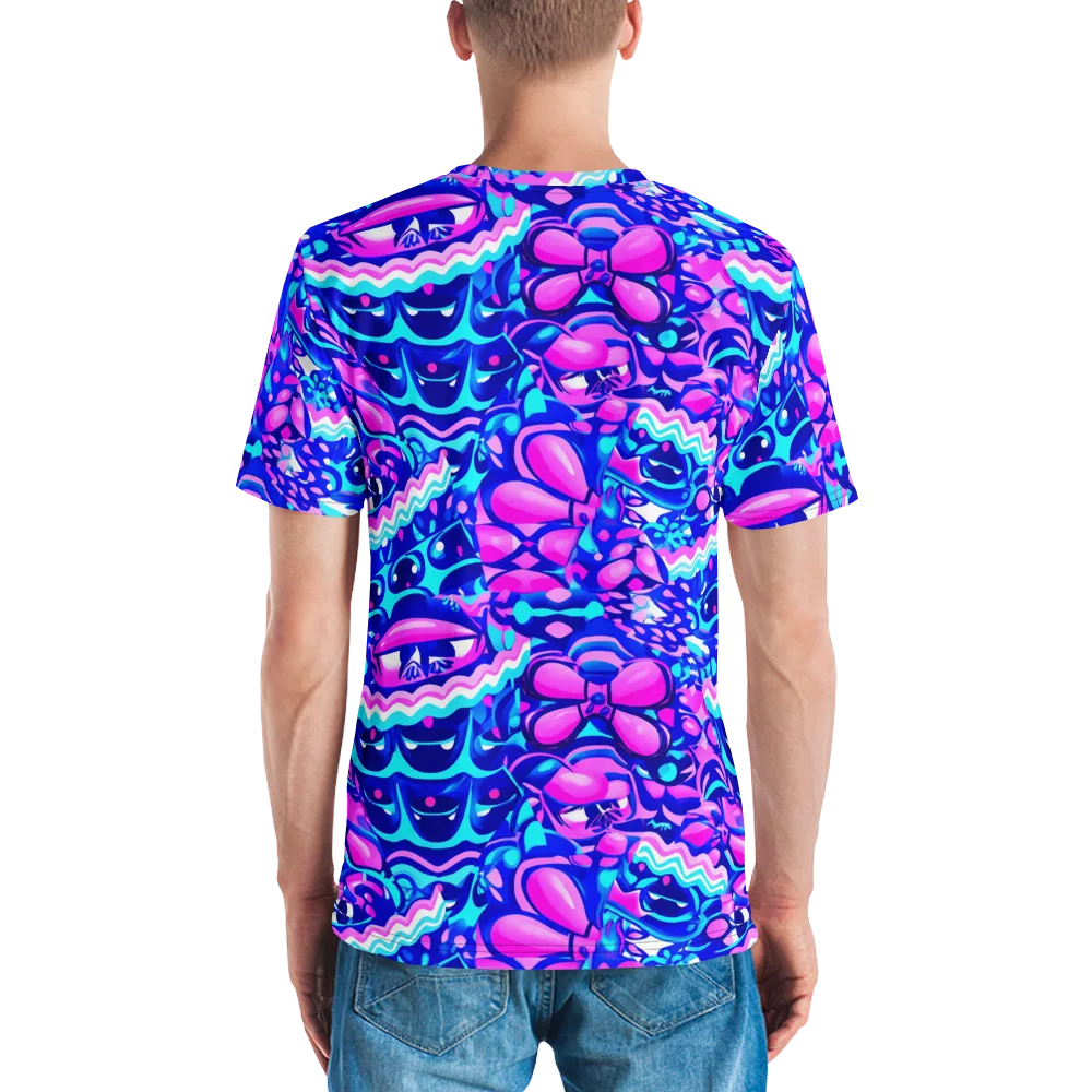 Electric Candy Riot on Men's Crew Neck T-Shirt — Back