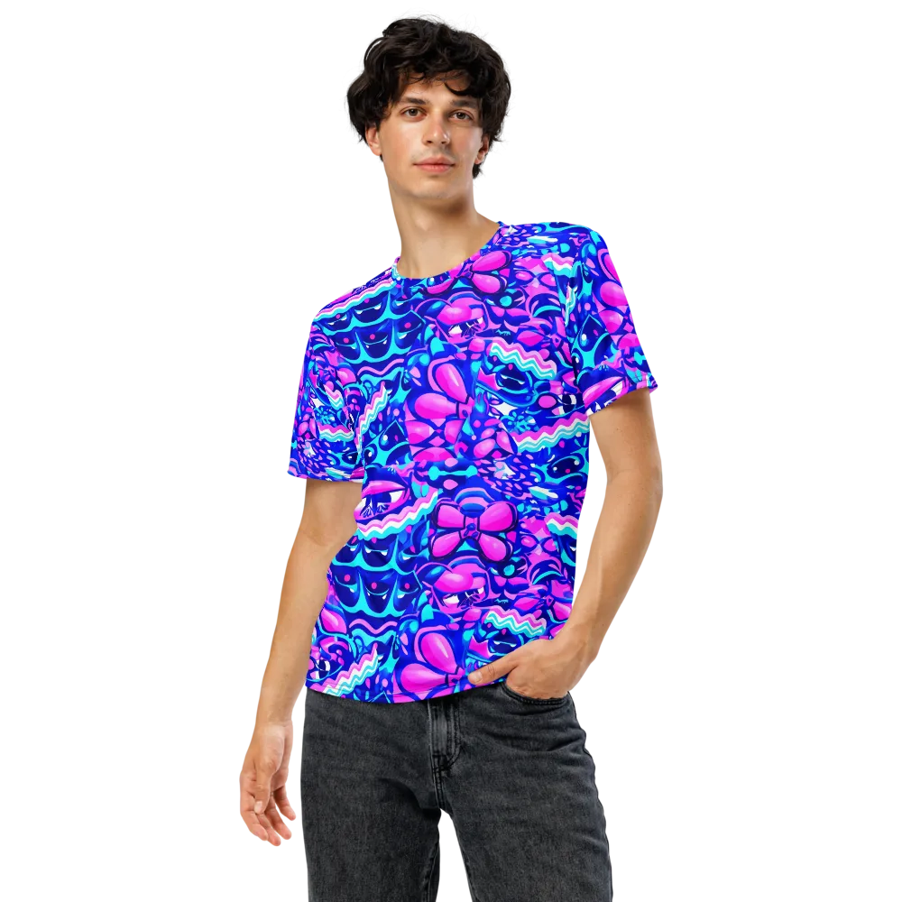 Electric Candy Riot on Men's Crew Neck T-Shirt — Front