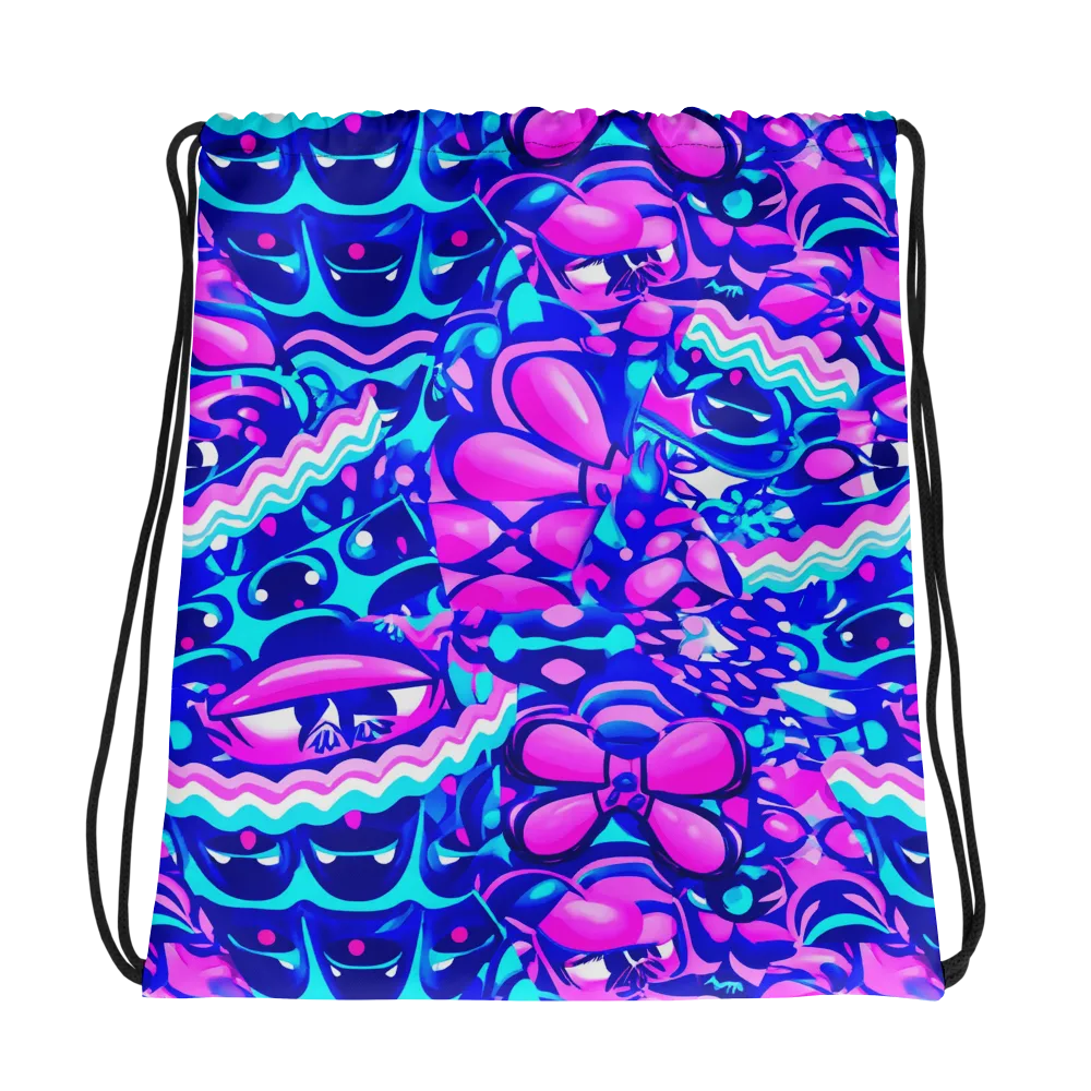 Electric Candy Riot on Drawstring Bag — Photo