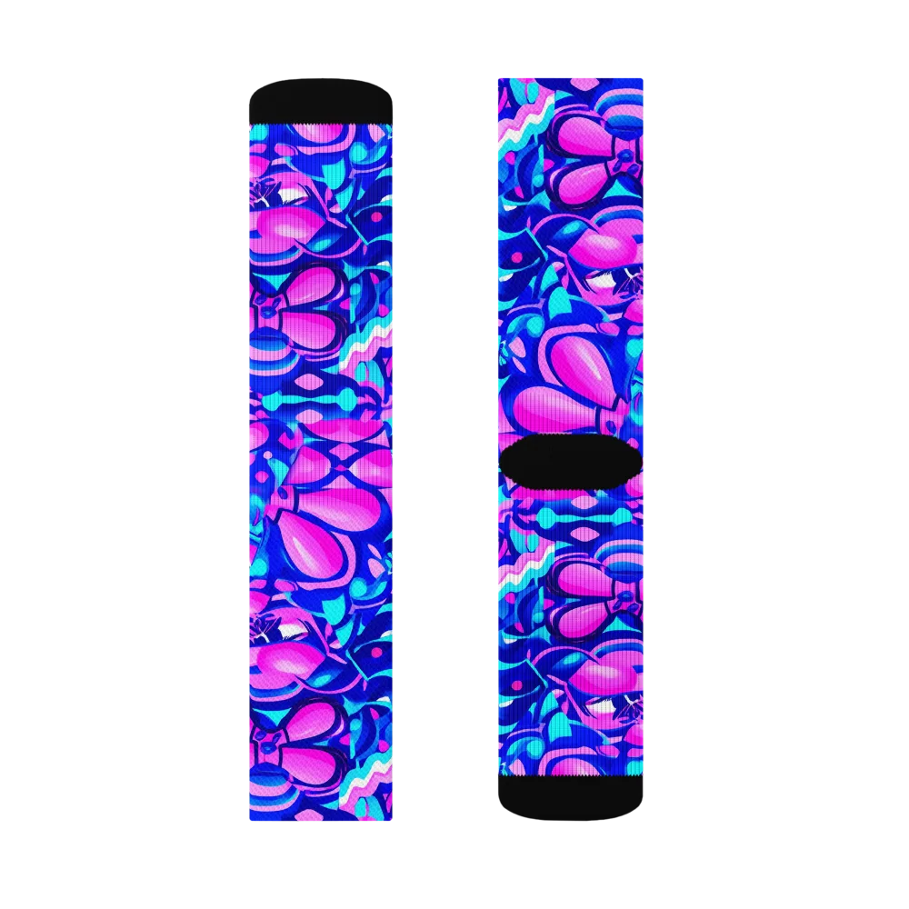 Electric Candy Riot on Socks — Left Sock