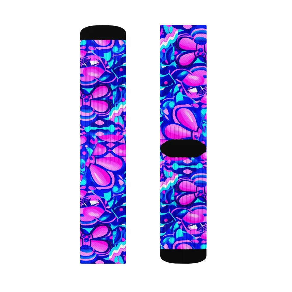 Electric Candy Riot on Socks — Right Sock