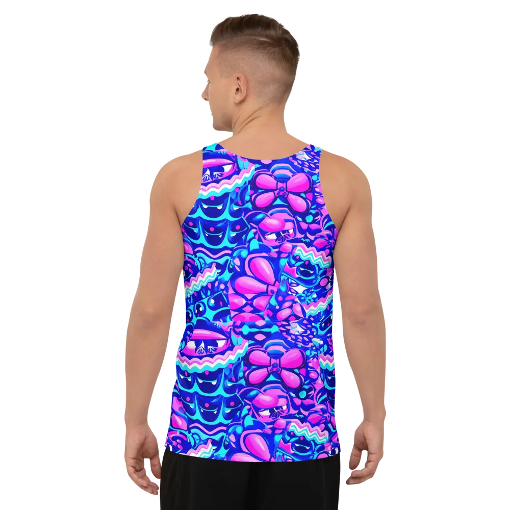 Electric Candy Riot on Men's Tank Top — Back