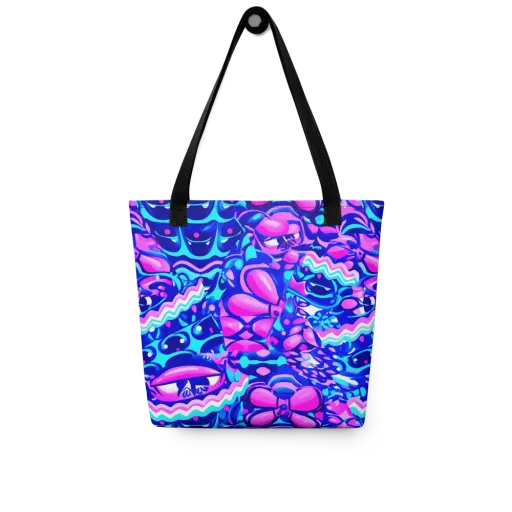 Electric Candy Riot on a Tote Bag