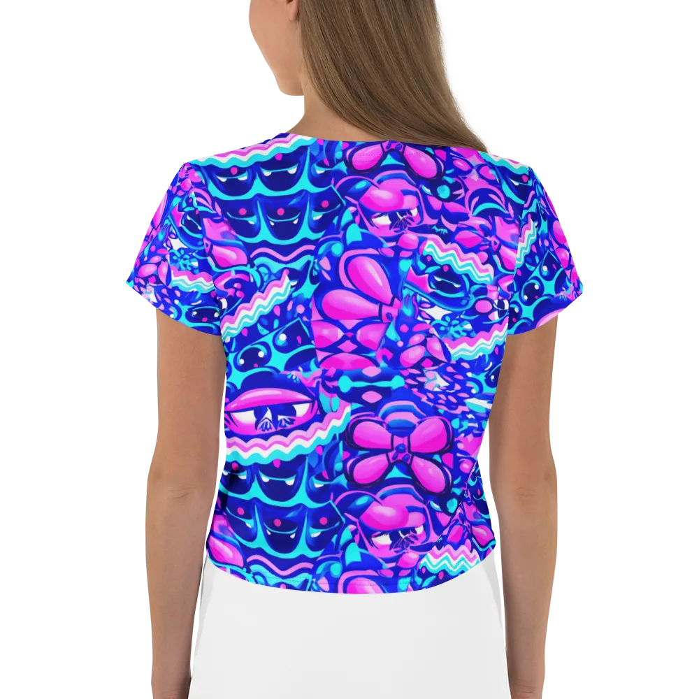 Electric Candy Riot on Crop Tee — Back