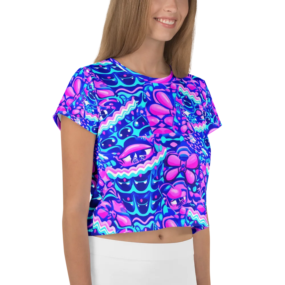 Electric Candy Riot on Crop Tee — Right
