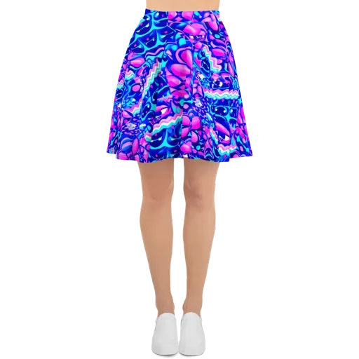 Electric Candy Riot on a Skater Skirt