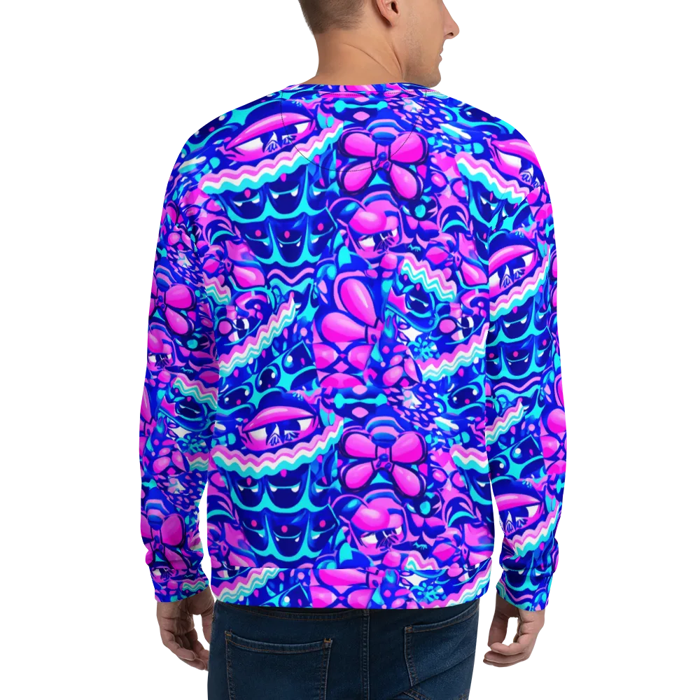 Electric Candy Riot on Sweatshirt — Back