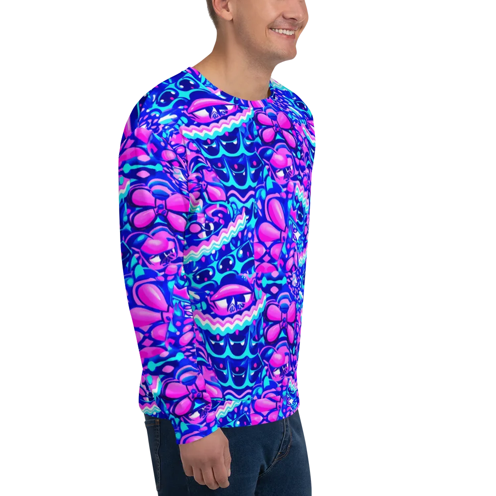 Electric Candy Riot on Sweatshirt — Right Front