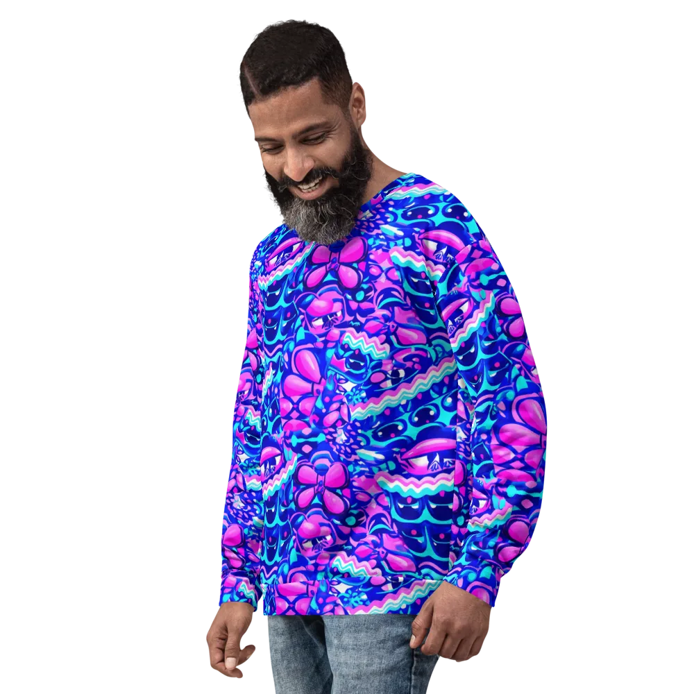 Electric Candy Riot on Sweatshirt — Left Front