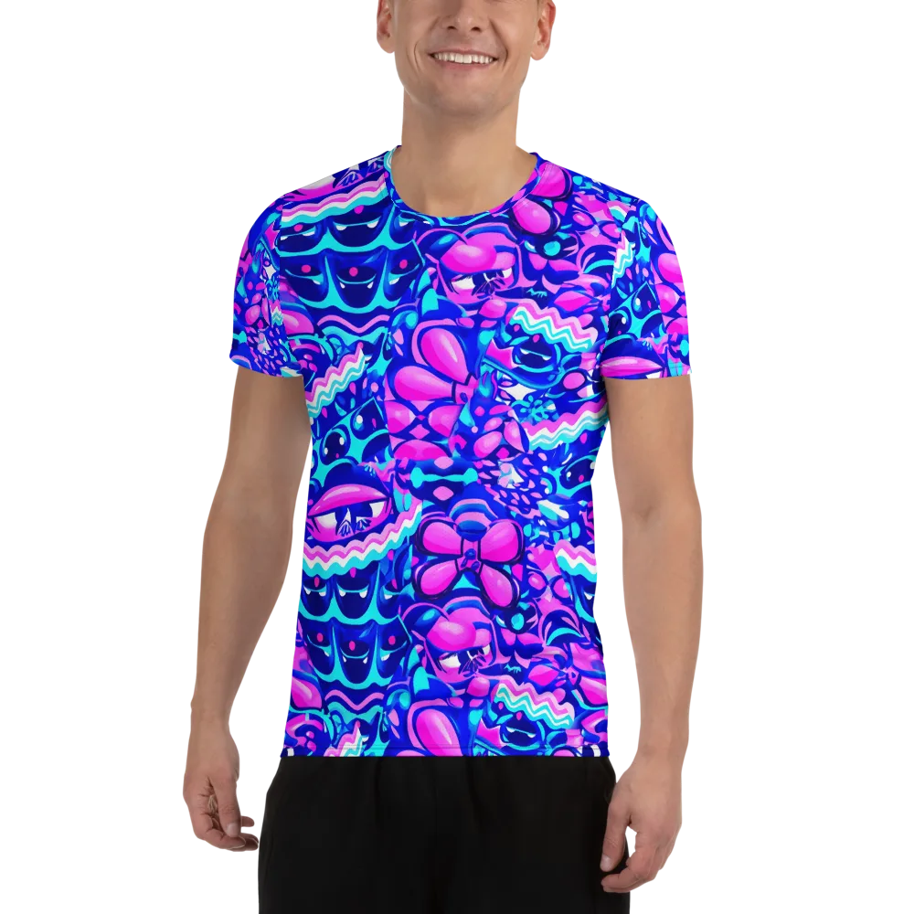 Electric Candy Riot on Men's Athletic T-Shirt — Front