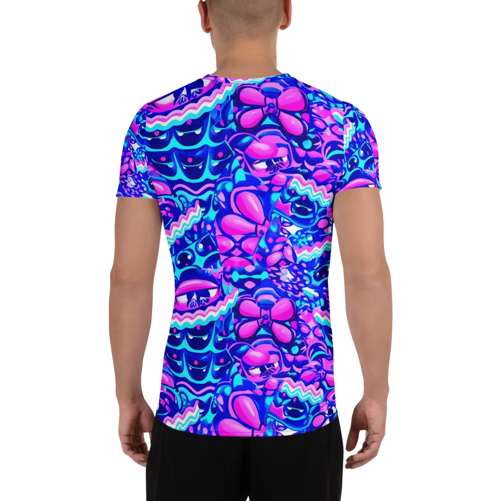 Electric Candy Riot on Men's Athletic T-Shirt — Back