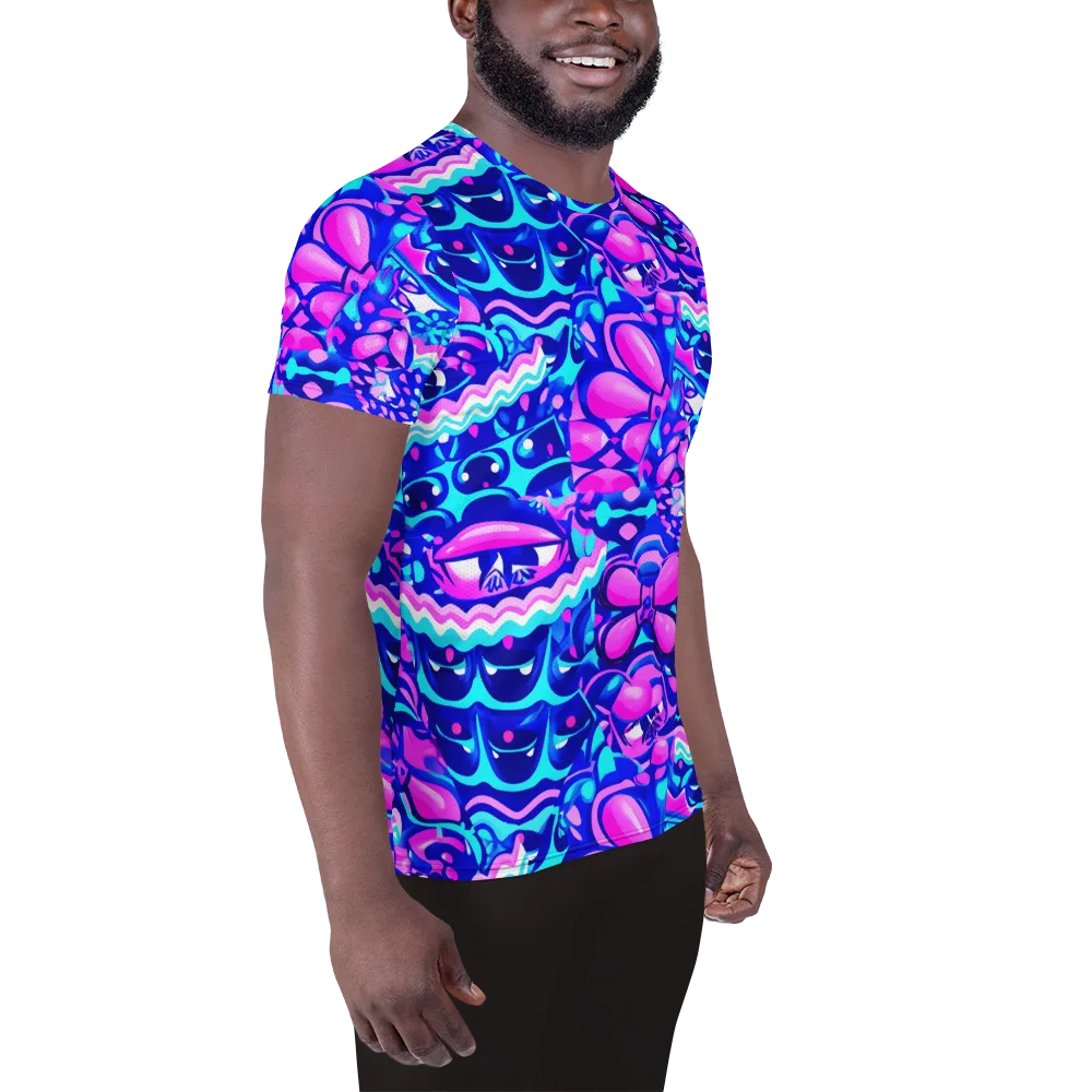 Electric Candy Riot on Men's Athletic T-Shirt — Right