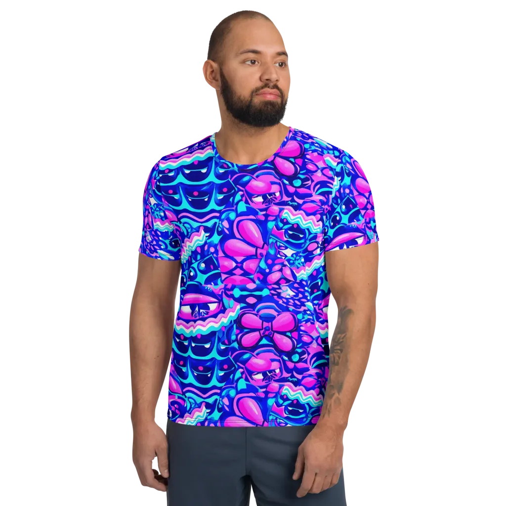 Electric Candy Riot on Men's Athletic T-Shirt — Front