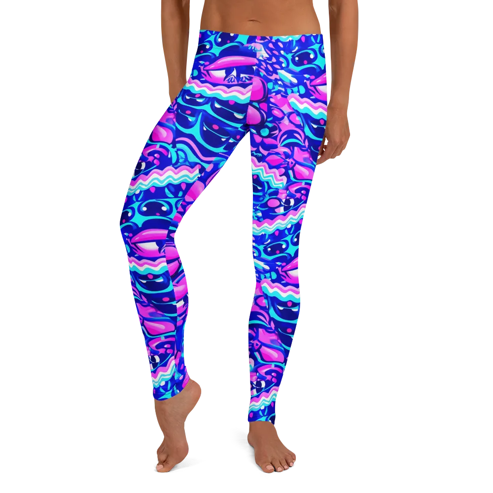 Electric Candy Riot on Leggings — Front