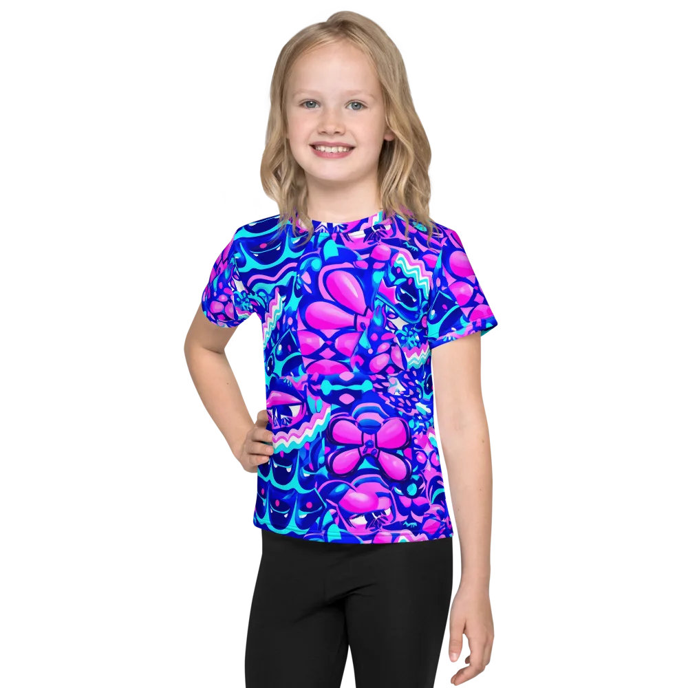 Electric Candy Riot on Kids Crew Neck T-Shirt — Front