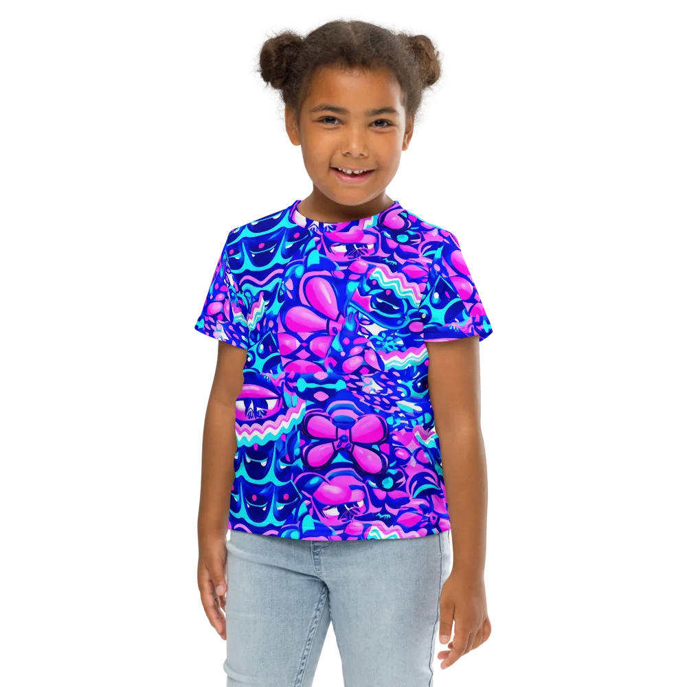Electric Candy Riot on Kids Crew Neck T-Shirt — Front