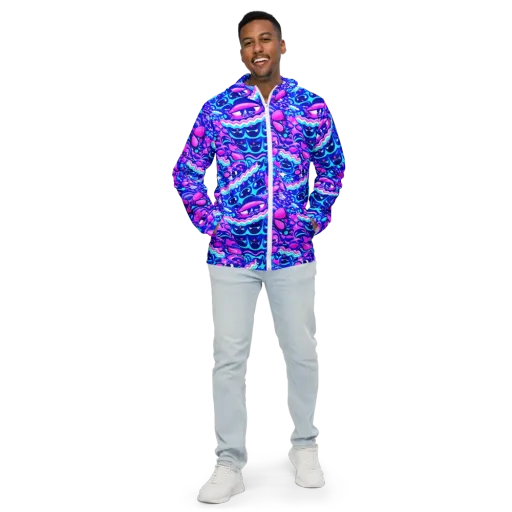 Electric Candy Riot on a Men's Windbreaker