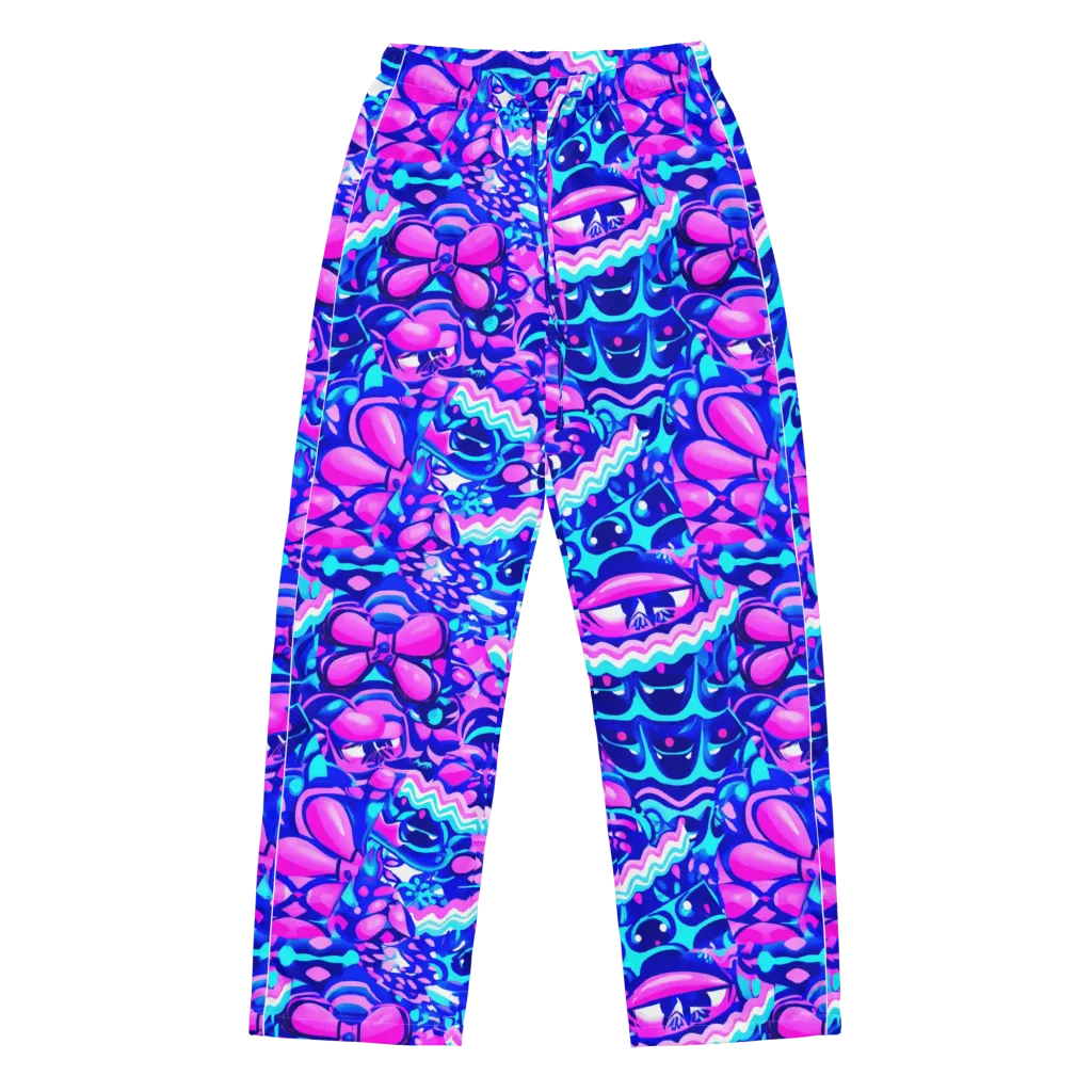 Electric Candy Riot on Women's Pajama Pants — Front
