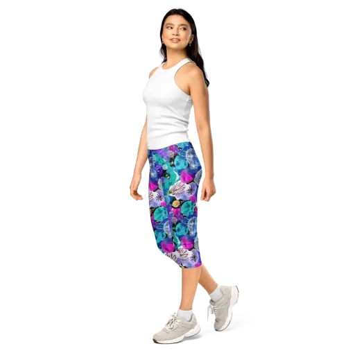 Stellar Bouquet on a Capri Leggings