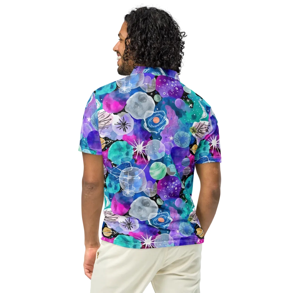 Stellar Bouquet on Men's Slim Fit Polo Shirt — Back