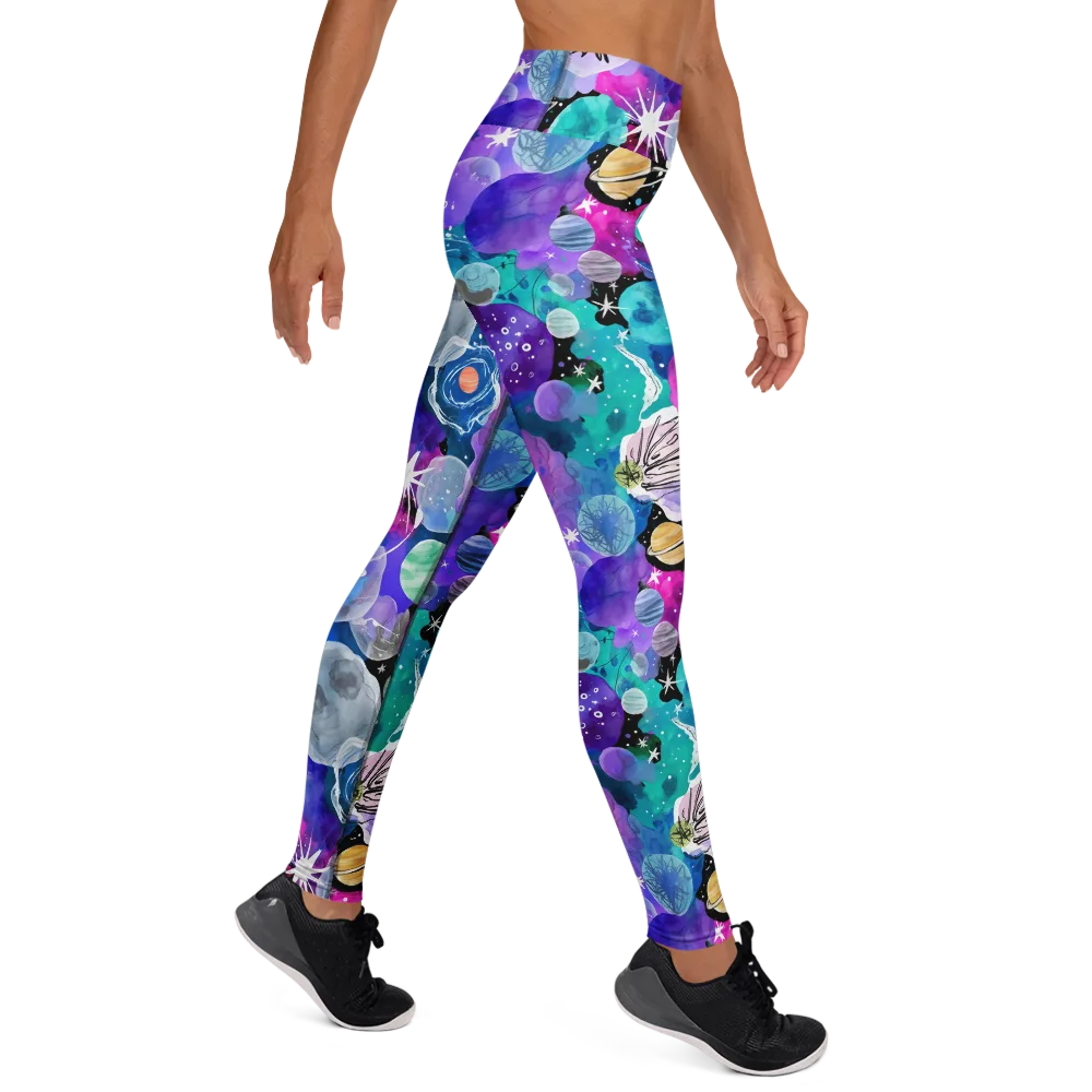 Stellar Bouquet on Yoga Leggings — Right