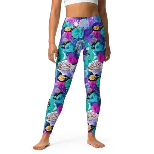 Stellar Bouquet on a Yoga Leggings
