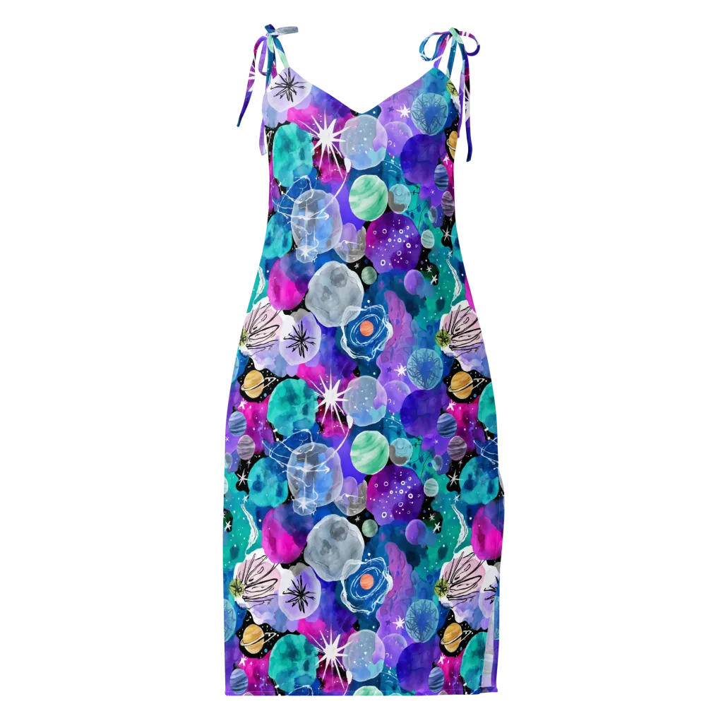 Stellar Bouquet on Slip Dress — Front