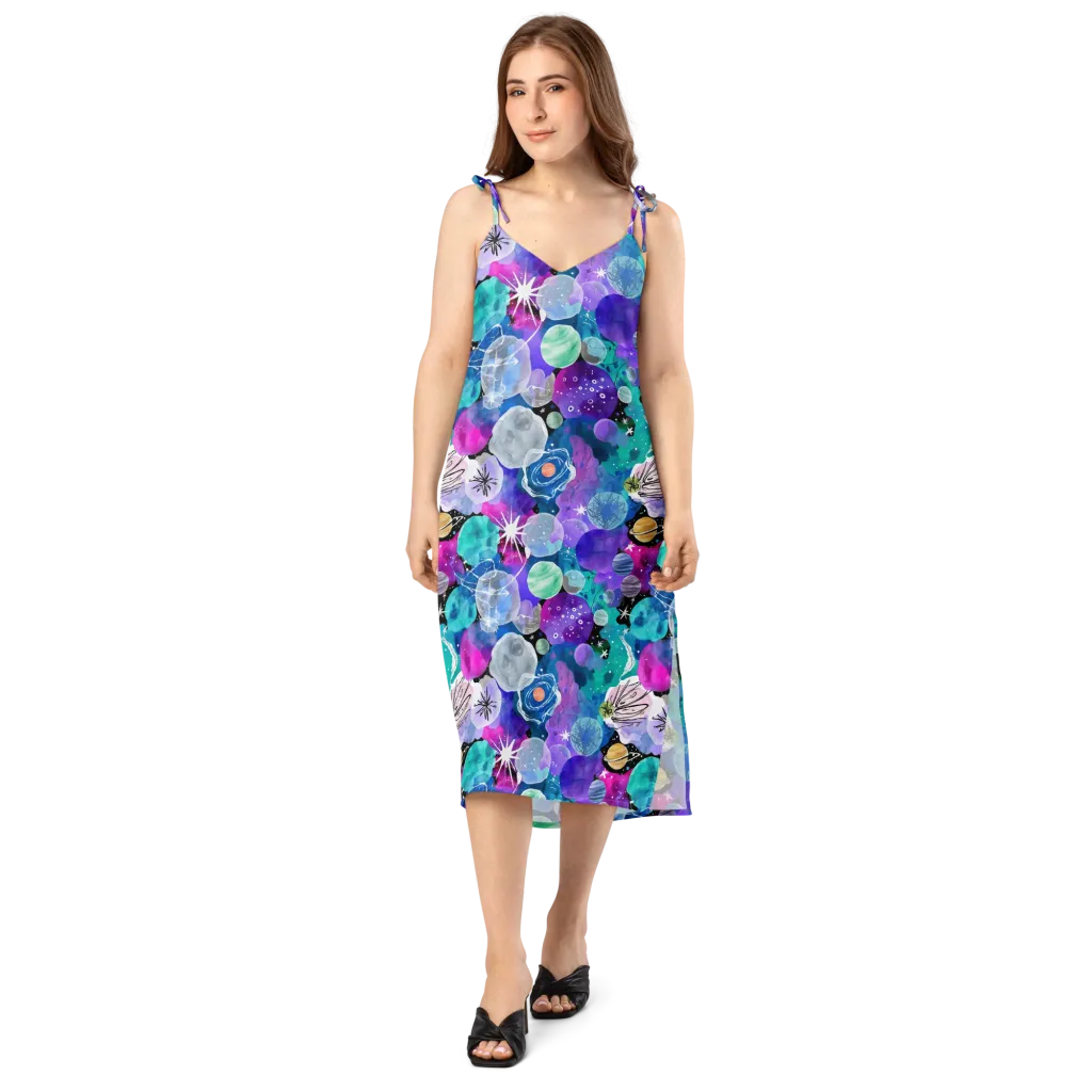 Stellar Bouquet on Slip Dress — Front
