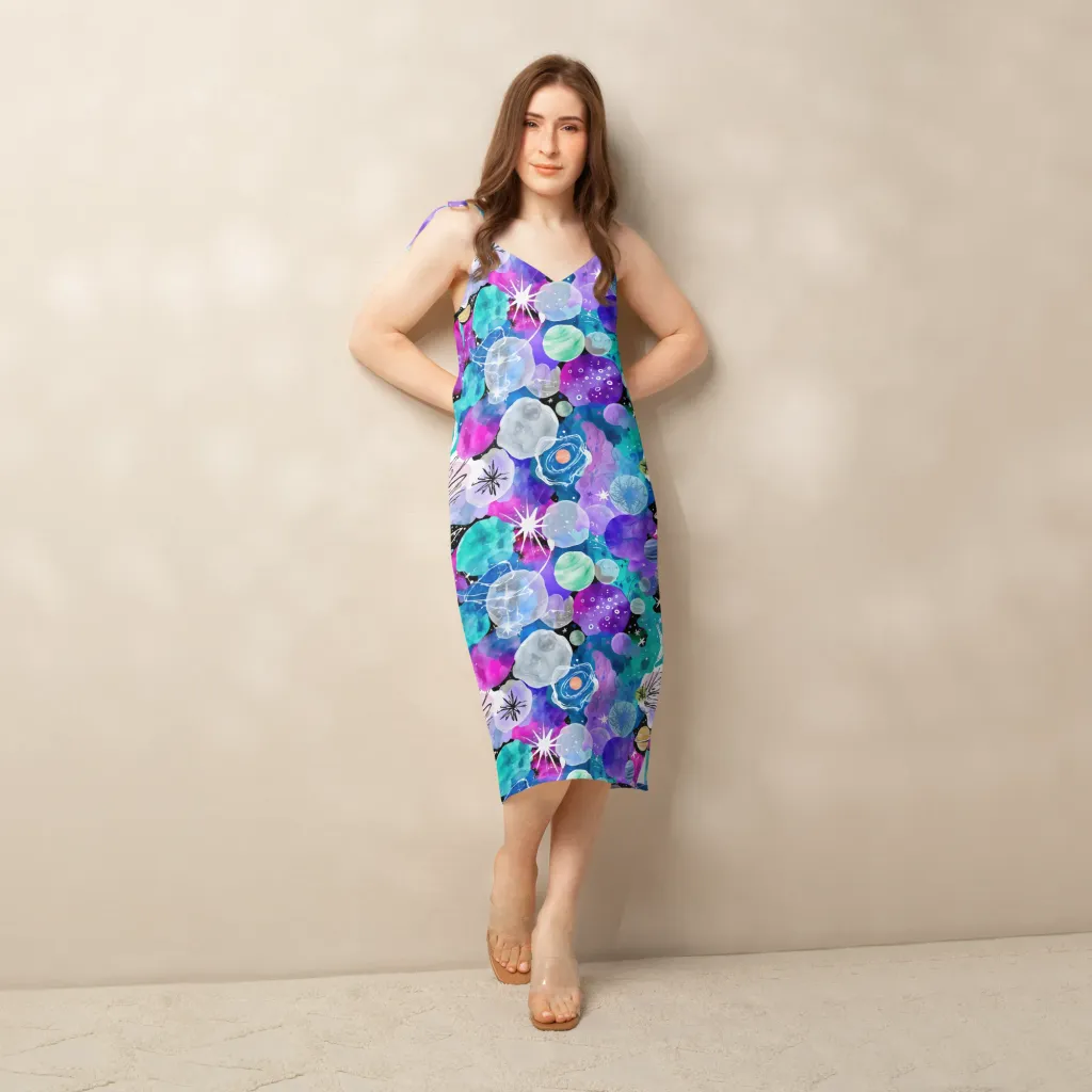Stellar Bouquet on Slip Dress — Front