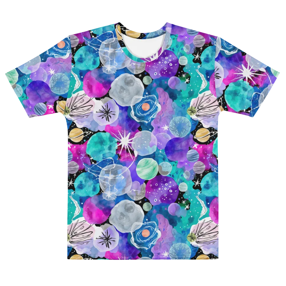 Stellar Bouquet on Men's Cotton Crew Neck T-Shirt — Front