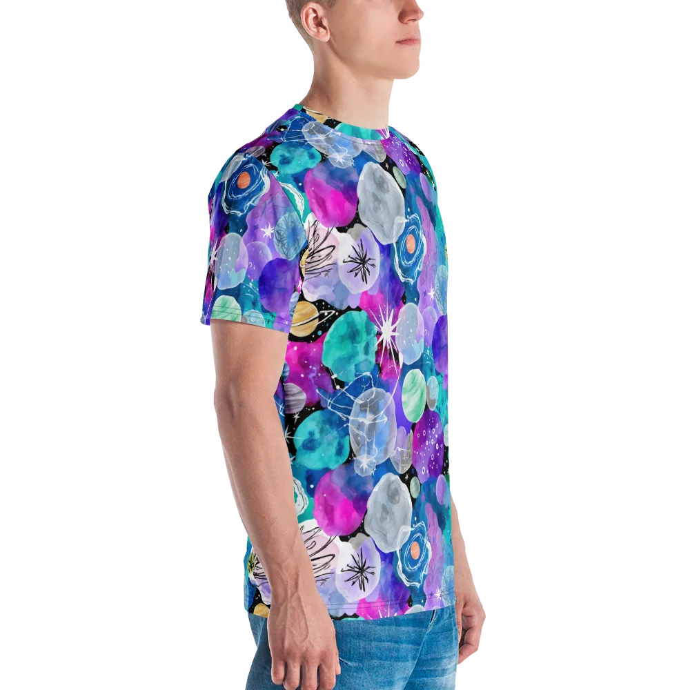 Stellar Bouquet on Men's Crew Neck T-Shirt — Right