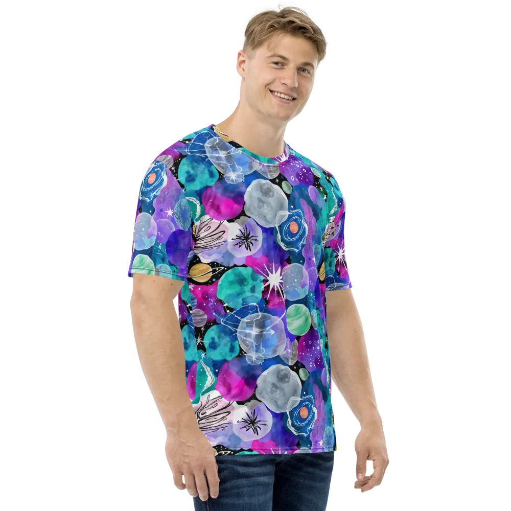Stellar Bouquet on Men's Crew Neck T-Shirt — Right