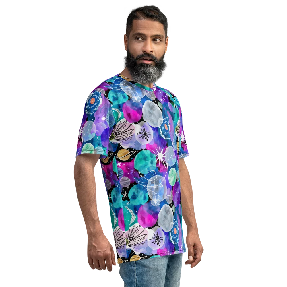 Stellar Bouquet on Men's Crew Neck T-Shirt — Right