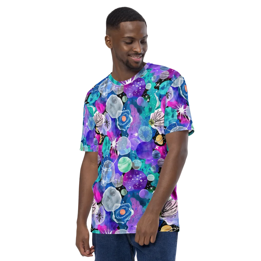Stellar Bouquet on Men's Crew Neck T-Shirt — Left