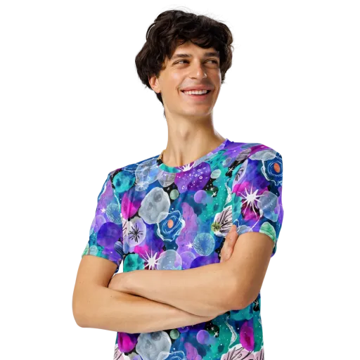 Stellar Bouquet on a Men's Crew Neck T-Shirt