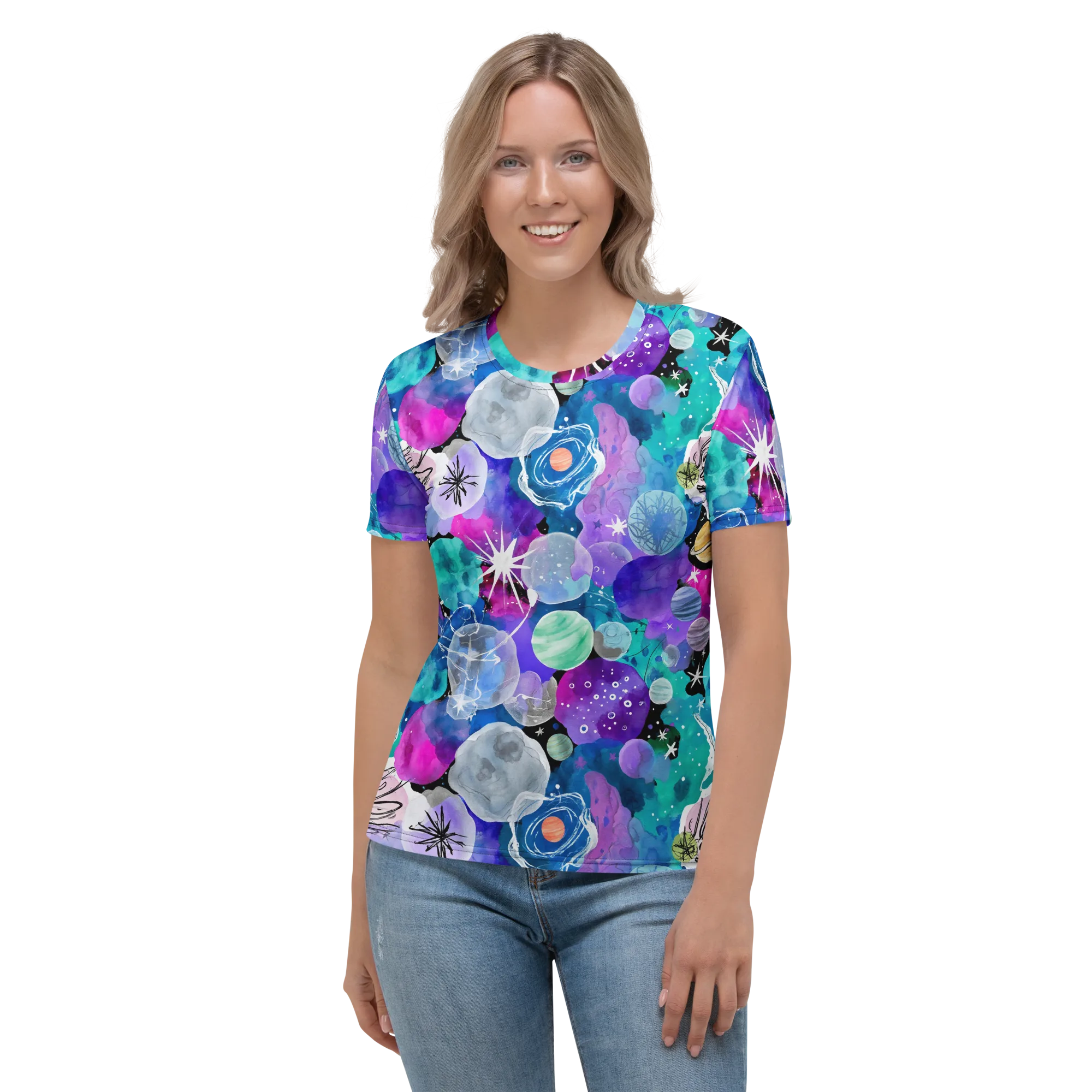 Stellar Bouquet on Women's Crew Neck T-Shirt — Front