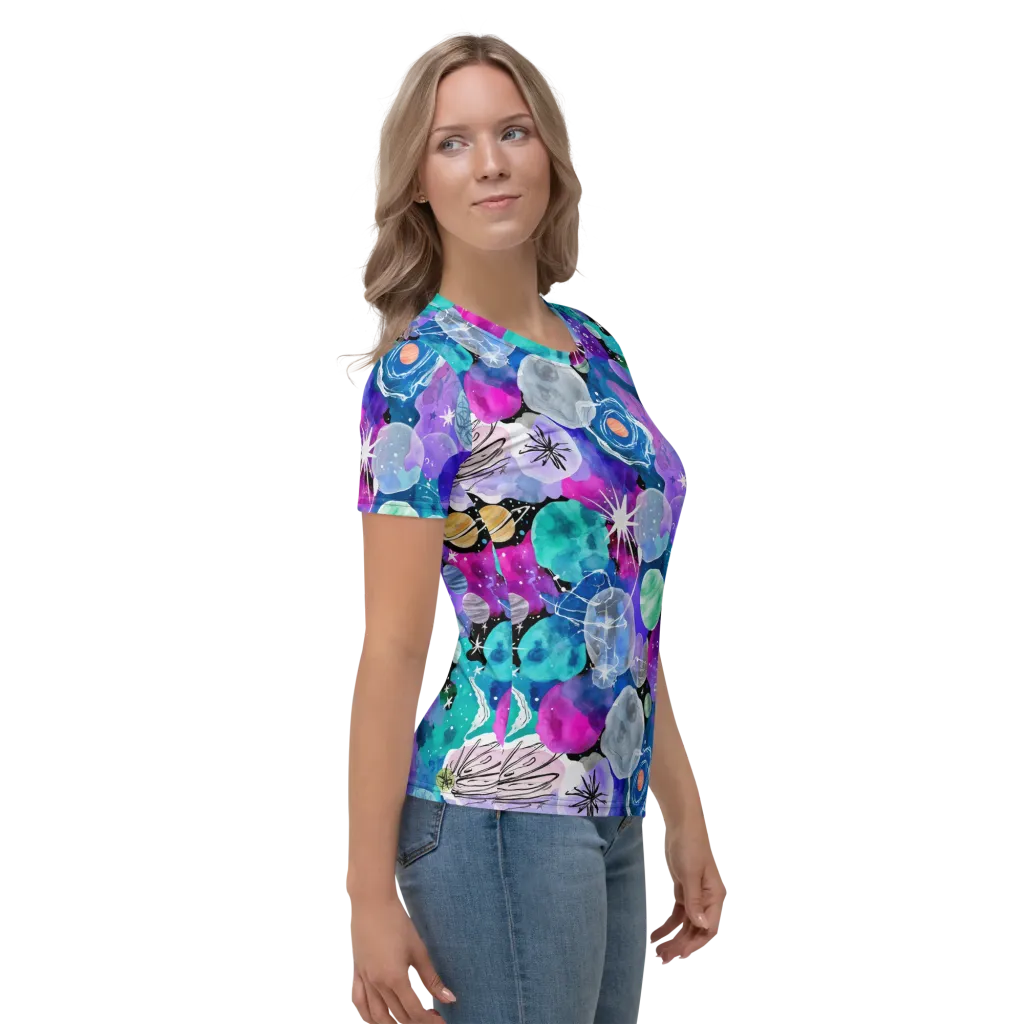 Stellar Bouquet on Women's Crew Neck T-Shirt — Right