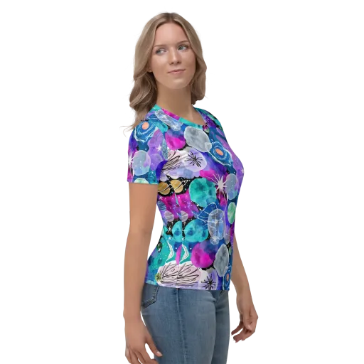 Stellar Bouquet on a Women's Crew Neck T-Shirt