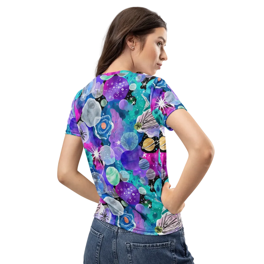 Stellar Bouquet on Women's Crew Neck T-Shirt — Back