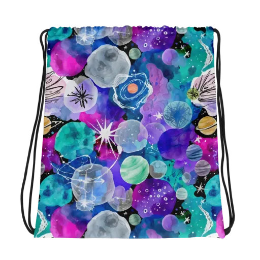 Stellar Bouquet on a Drawstring Bag