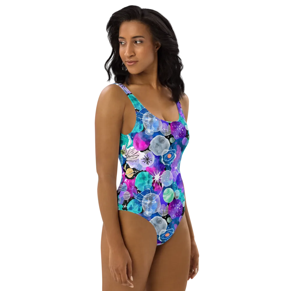 Stellar Bouquet on One-Piece Swimsuit — Right