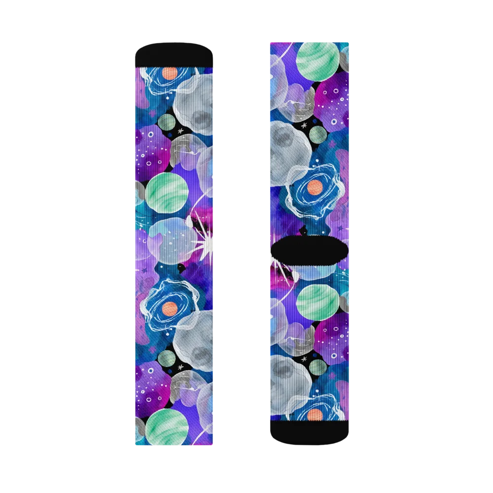 Stellar Bouquet on Socks — Left Sock