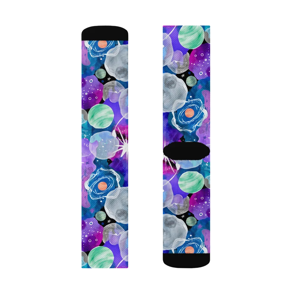 Stellar Bouquet on Socks — Right Sock