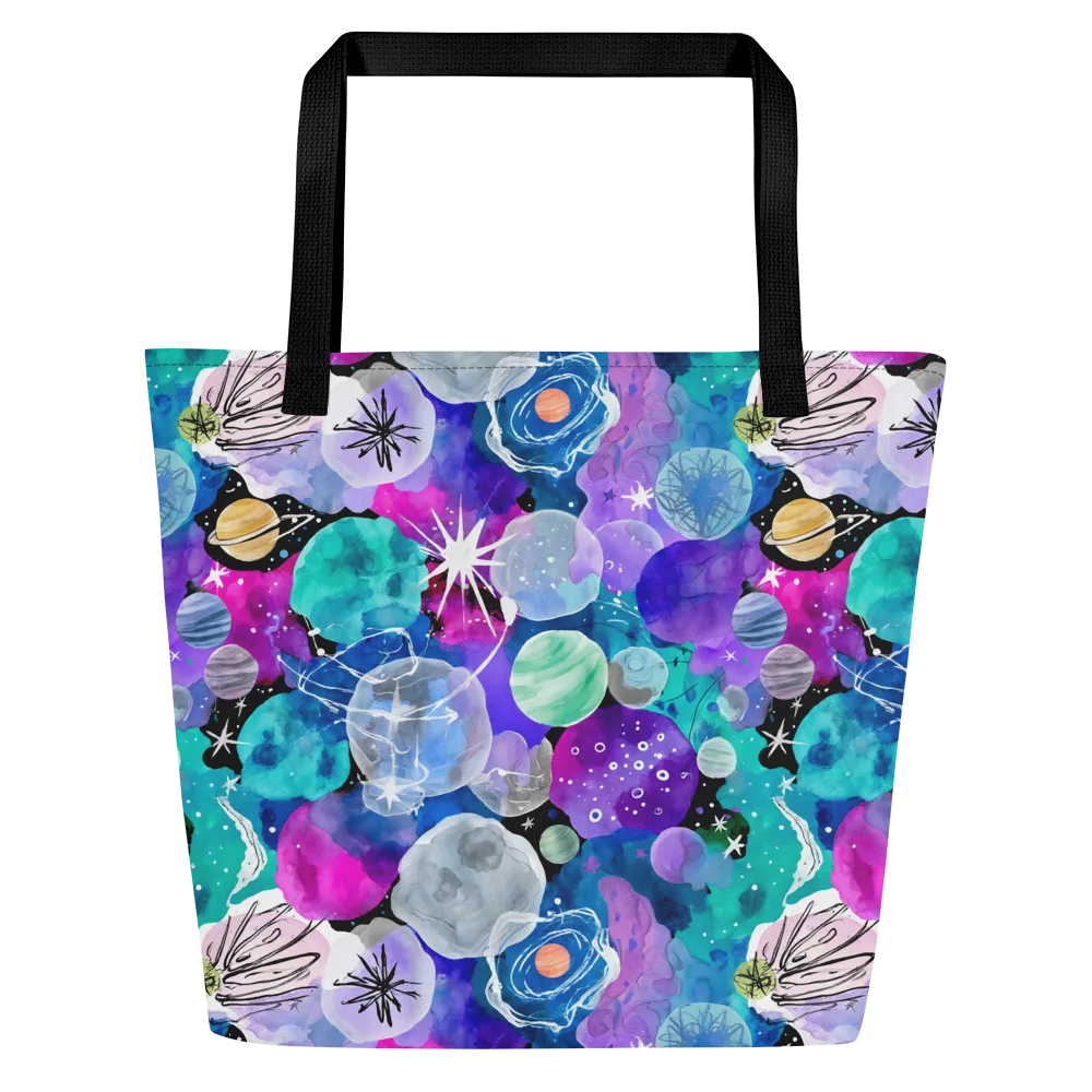 Stellar Bouquet on Large Tote Bag W/ Pocket — Front