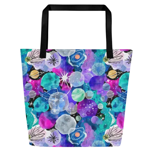 Stellar Bouquet on a Large Tote Bag W/ Pocket