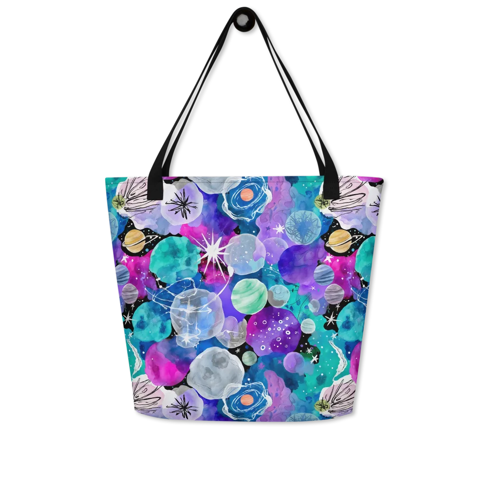 Stellar Bouquet on Large Tote Bag W/ Pocket — Front