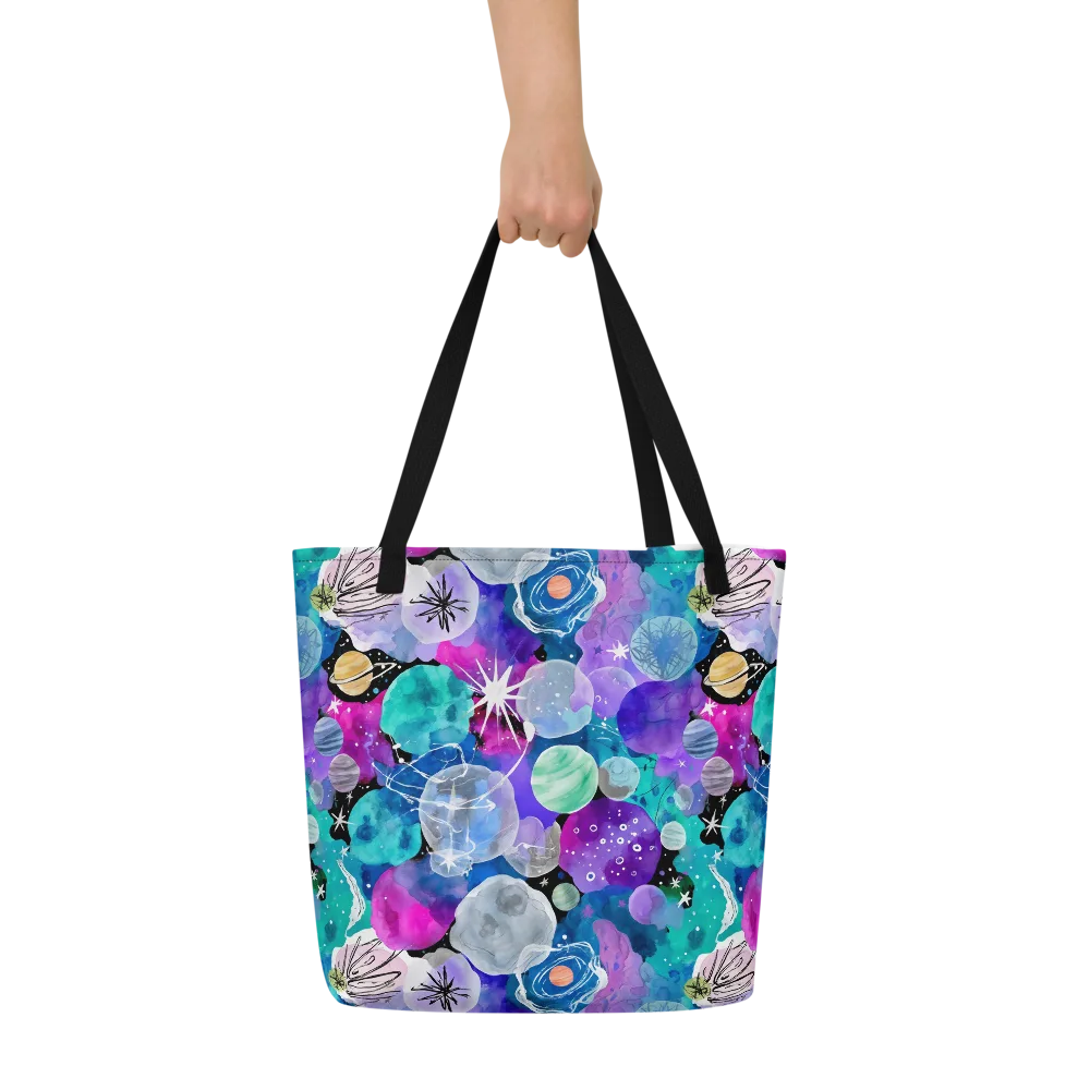 Stellar Bouquet on Large Tote Bag W/ Pocket — Front