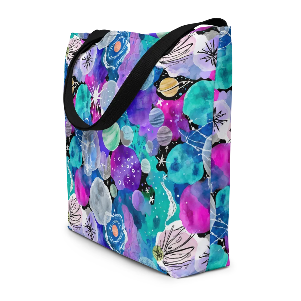 Stellar Bouquet on Large Tote Bag W/ Pocket — Front
