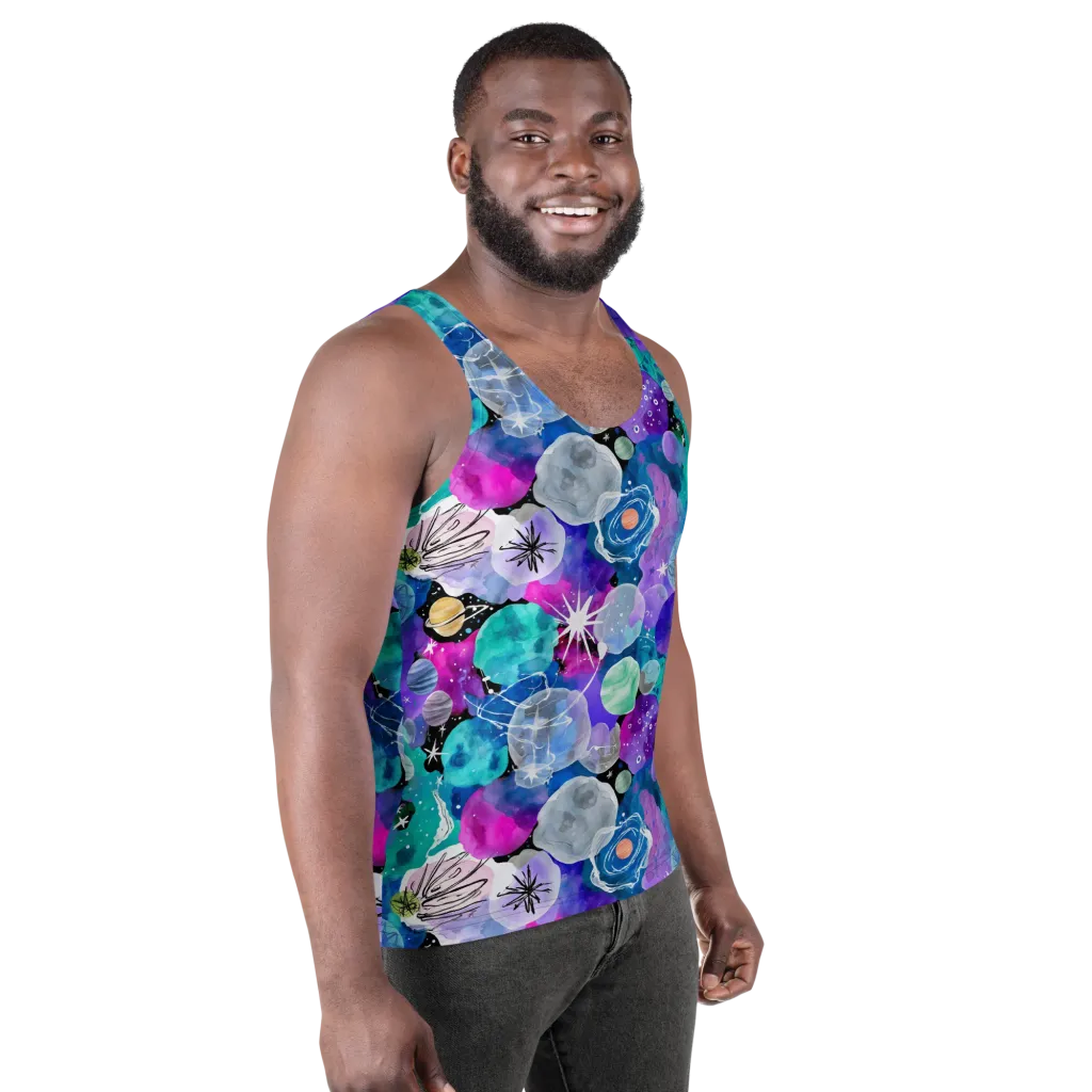 Stellar Bouquet on Men's Tank Top — Right Front